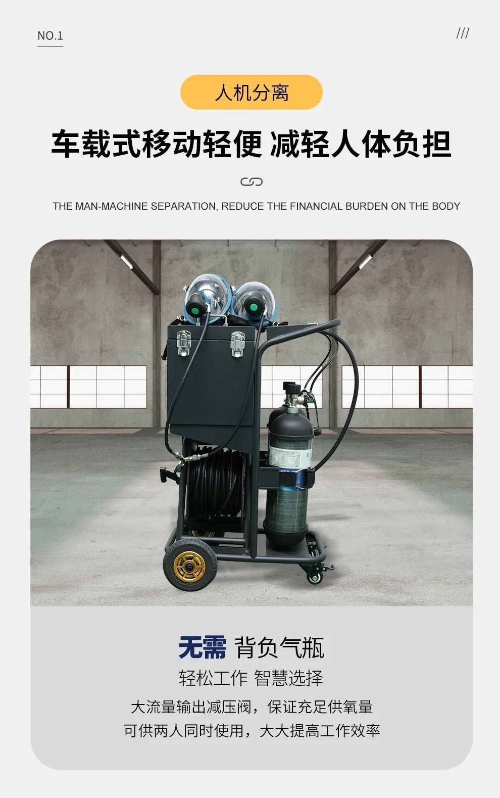 品質(zhì)升級 | HG-CHZK2、A 6.8L兩瓶高壓送風(fēng)式長管呼吸器，為安全、舒適而生