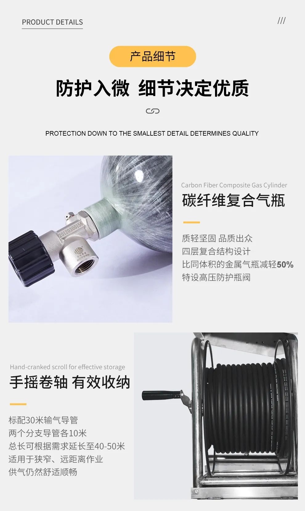 品質(zhì)升級 | HG-CHZK2、A 6.8L兩瓶高壓送風(fēng)式長管呼吸器，為安全、舒適而生