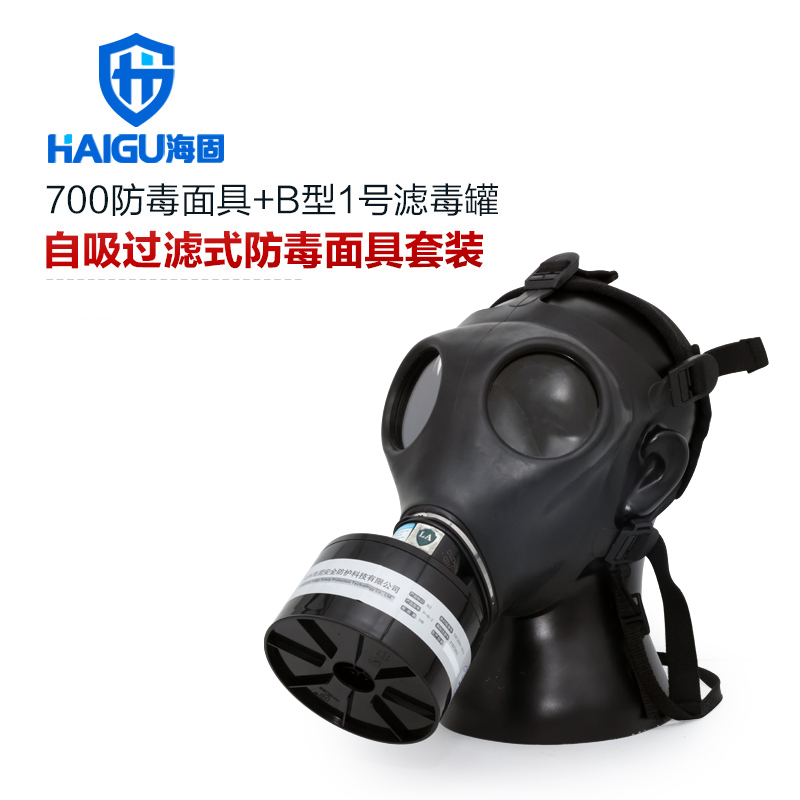 海固700全面罩+HG-ABS/P-B-2濾毒罐 防毒面具 無機氣體綜合防護